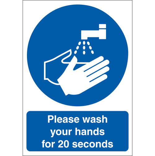 Please Wash Your Hands For 20 Seconds Signs