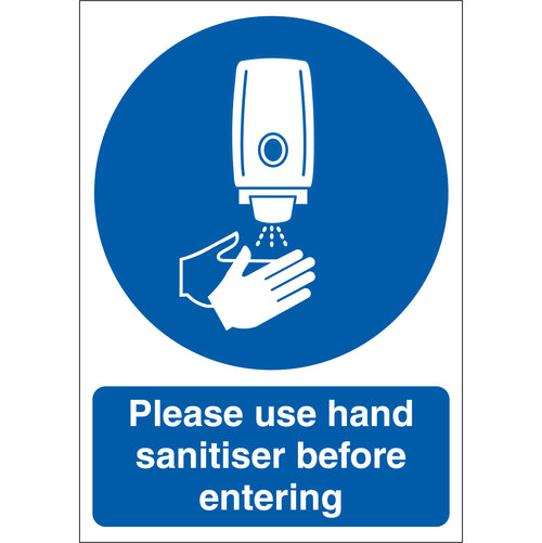 Please Use Hand Sanitiser Before Entering Signs