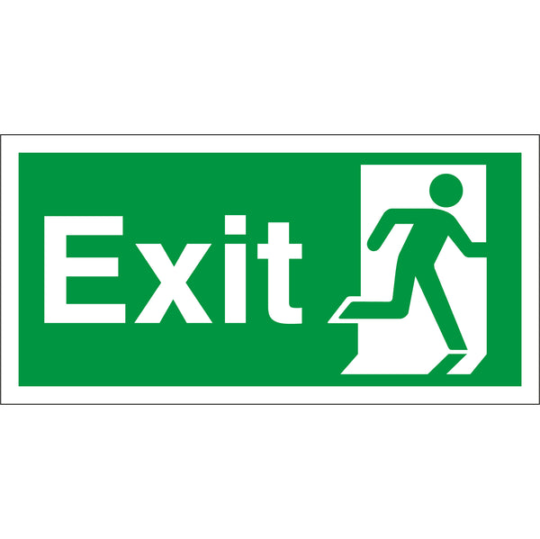 Green exit outlet sign