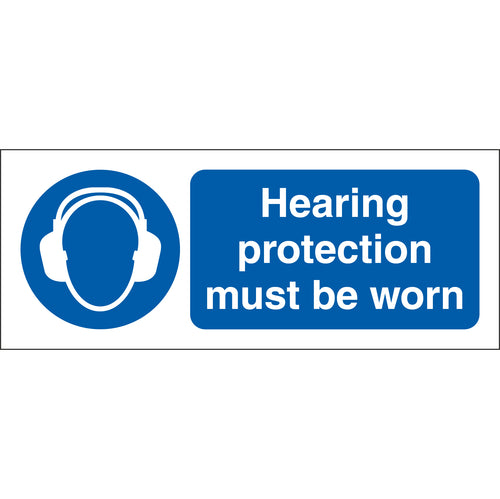Hearing Protection Must Be Worn Sign Landscape - First Safety Signs