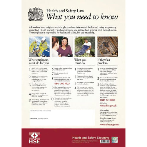 Health & Safety Law Poster - First Safety Signs