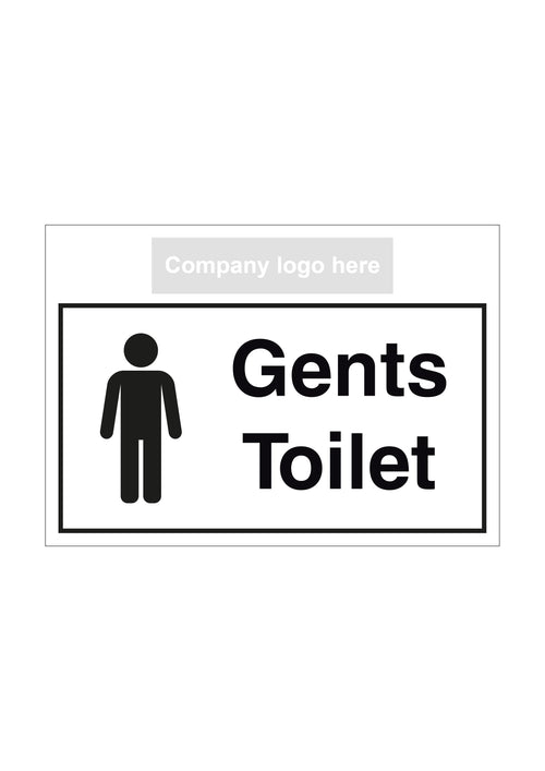 Male Toilet Sign with Logo