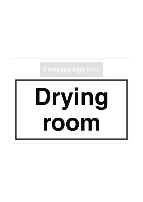 Drying Room Sign - Landscape with logo