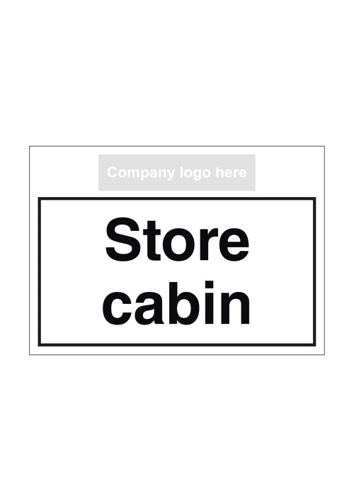 Store Cabin Sign - Landscape with logo