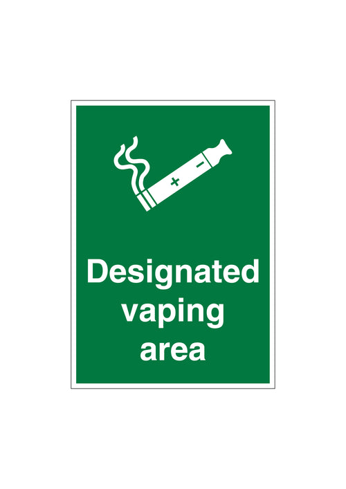 Dedicated Vaping Area Sign
