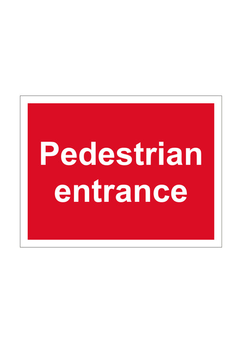 Pedestrian Entrance Stanchion Sign