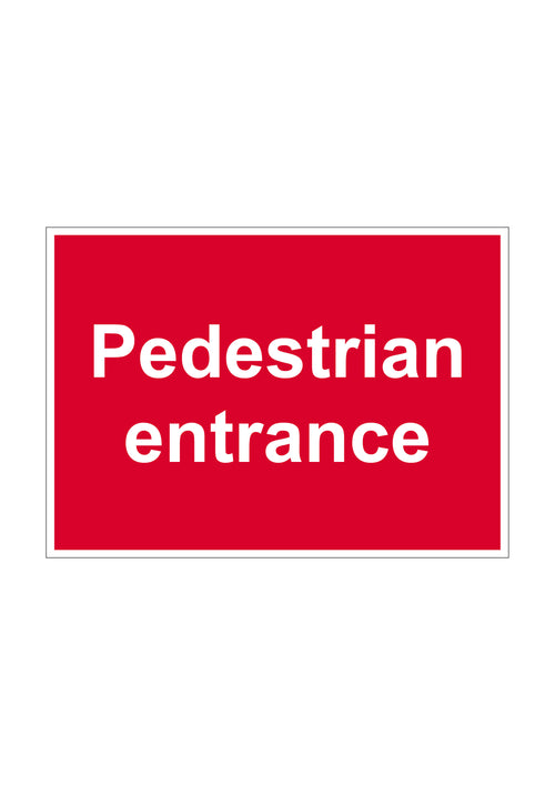 Pedestrian Entrance Stanchion Sign