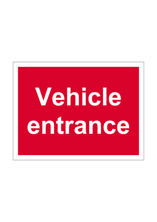 Vehicle Entrance Stanchion Sign
