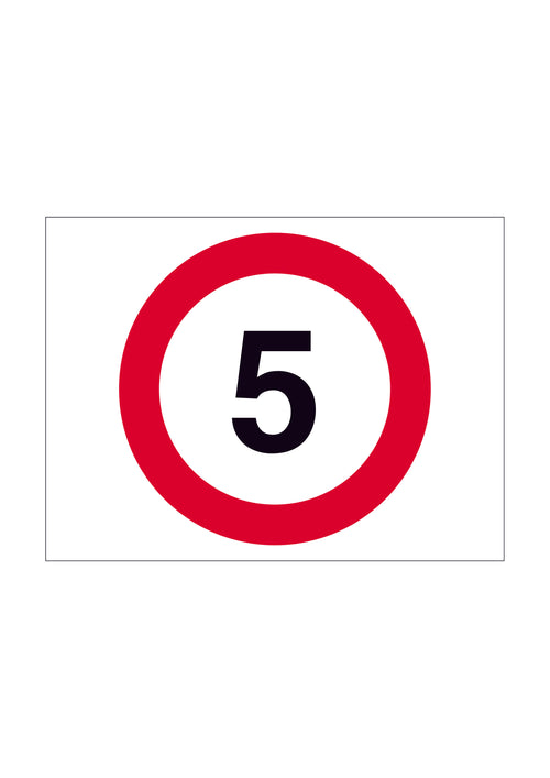 5MPH Construction Site Speed Limit Stanchion Sign
