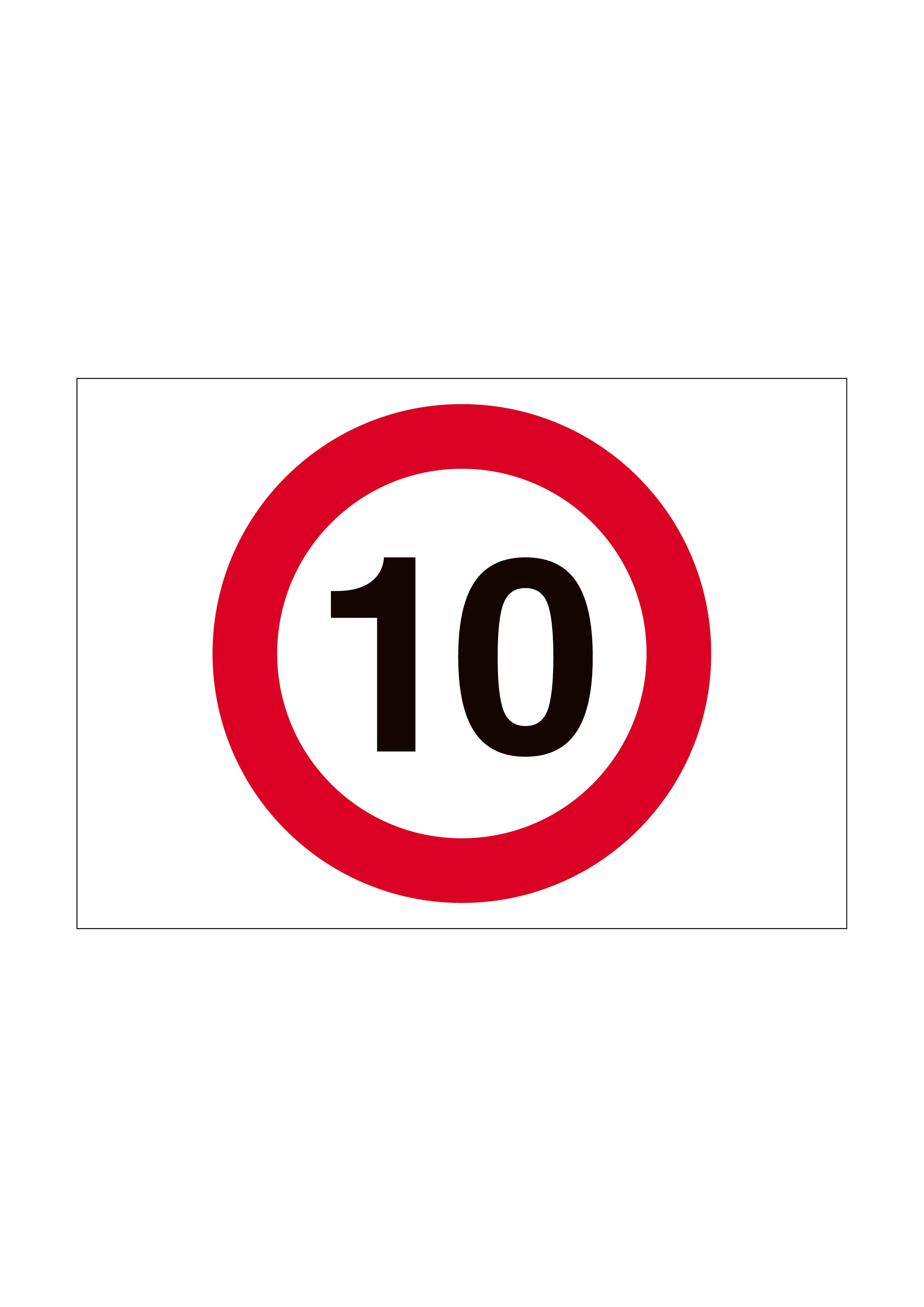 10MPH Construction Site Speed Limit Stanchion Sign - First Safety Signs