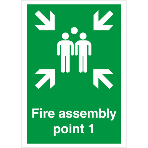 Fire Assembly Point 1 Sign - First Safety Signs