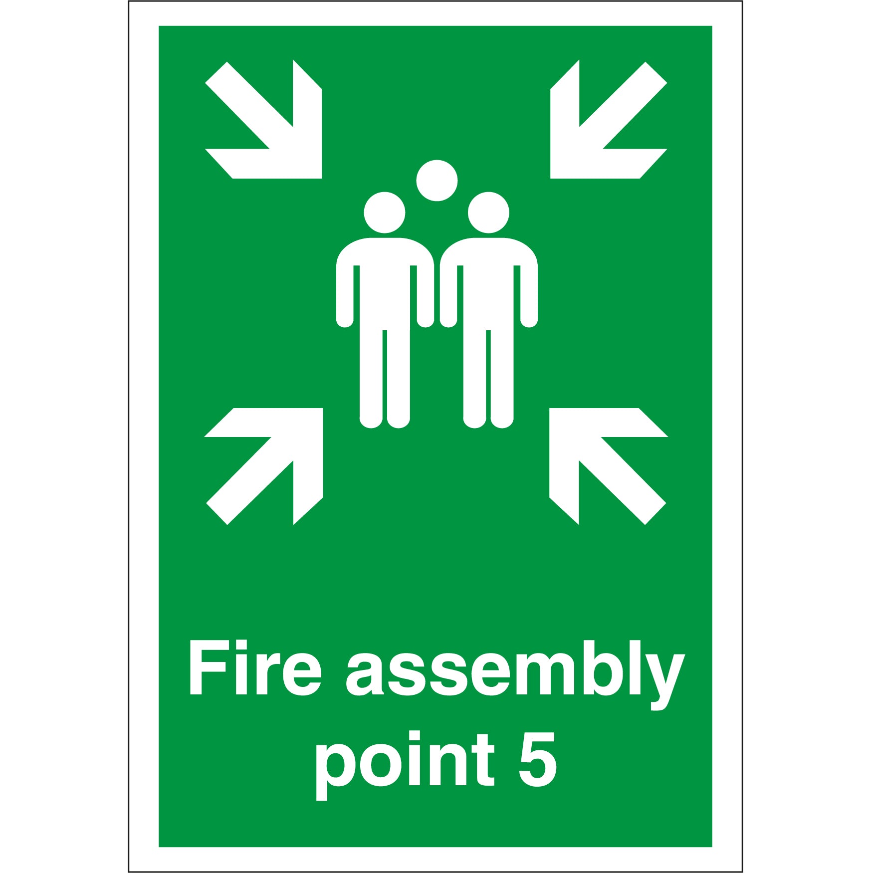 Fire Assembly Point 5 Sign | First Safety Signs - First Safety Signs