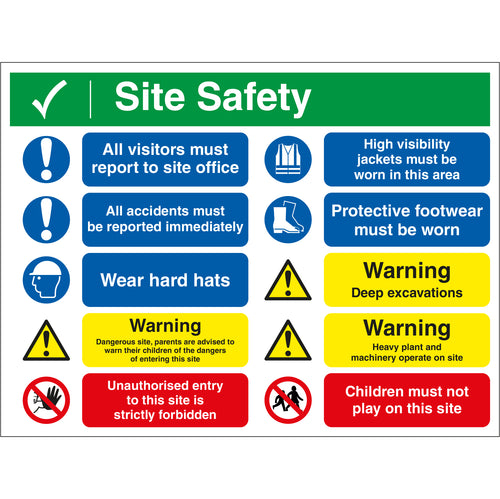 Site Safety Board - First Safety Signs