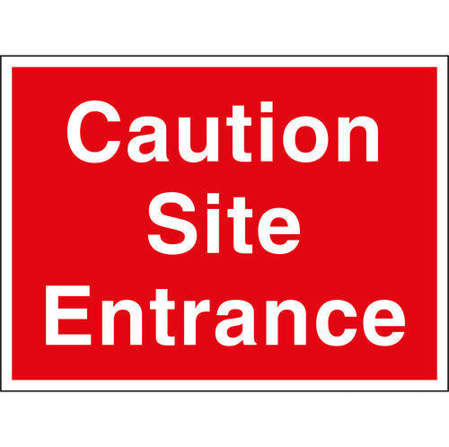 Caution Site Entrance Sign - First Safety Signs