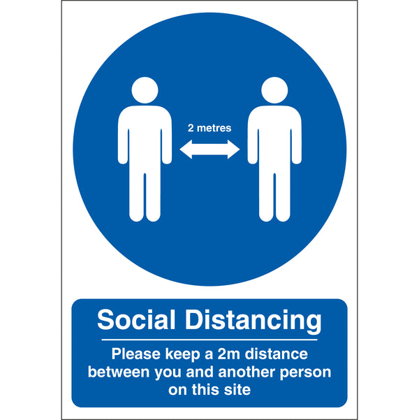 Social Distancing On This Site Signs First Safety Signs First