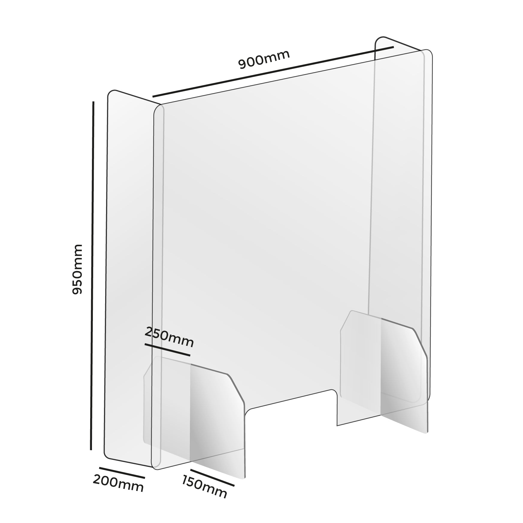 Freestanding Desk Perspex Screen - Social Distancing Signs - First ...