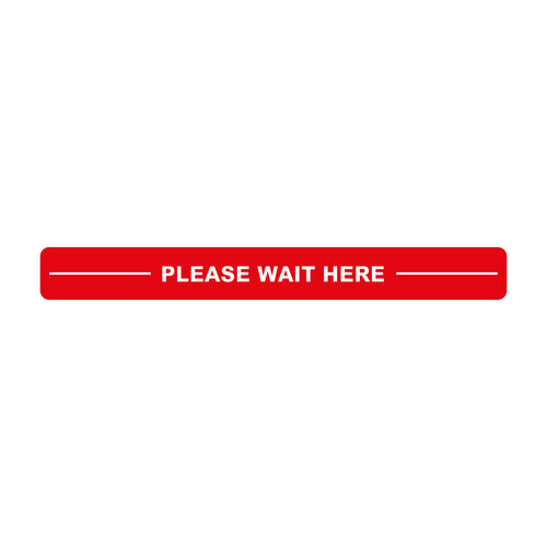 Please Wait Here Floor Stickers - Pack Of 5 - First Safety Signs