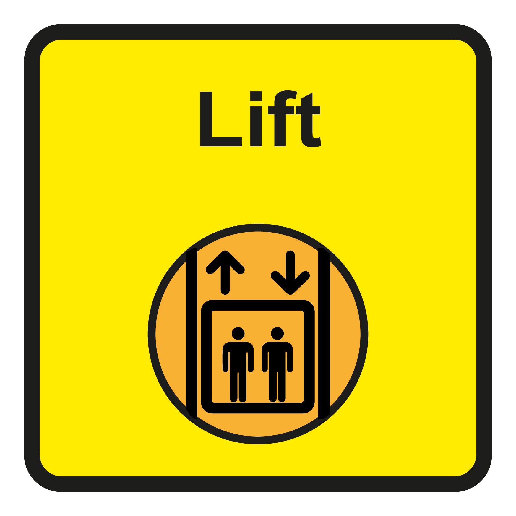 Clean Lift Signage Lift Square Sign - First Safety Signs