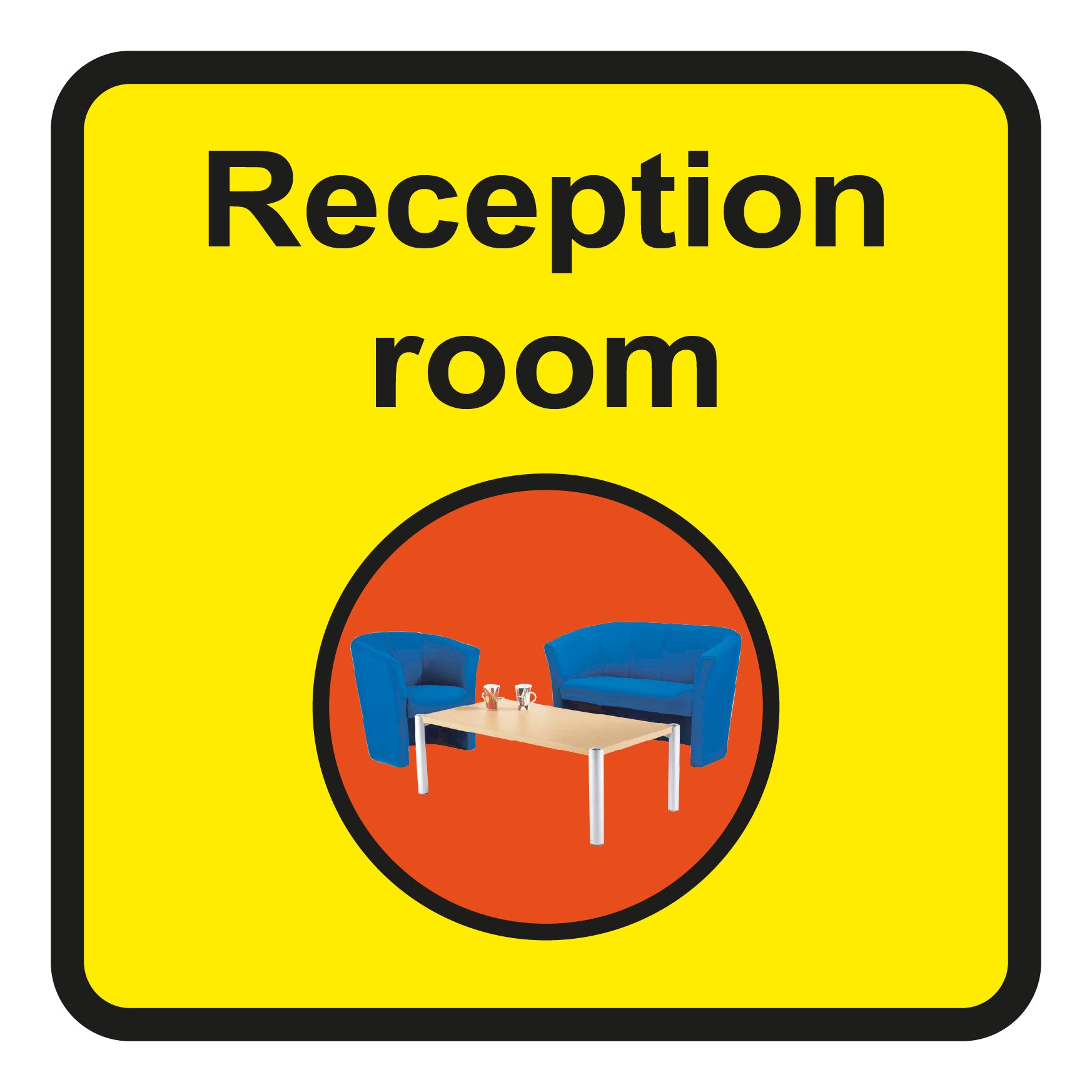 Reception Area Closure Sign Reception Room Square Sign - First Safety Signs