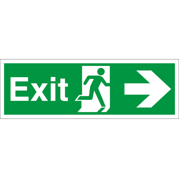 Exit Sign Arrow Right - First Safety Signs