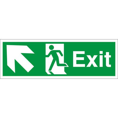 Exit Sign Arrow Up Left - First Safety Signs