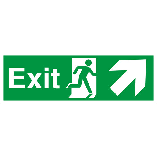 Exit Sign Arrow Up Right - First Safety Signs
