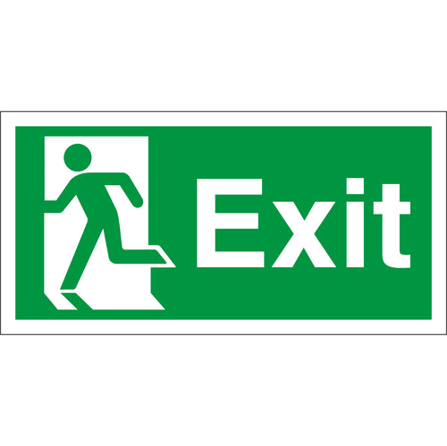 Exit Sign 300mm X 150mm Left - First Safety Signs