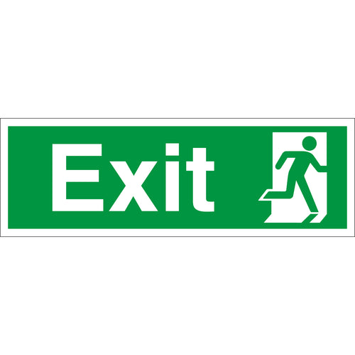 Exit Sign Running Man Right - First Safety Signs