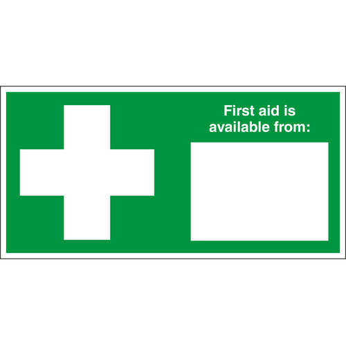 First Aid Is Available From Sign - First Safety Signs