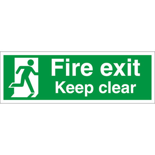 Fire Exit Keep Clear Sign - First Safety Signs