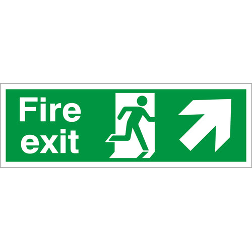 Fire Exit Sign Arrow Up Right - First Safety Signs