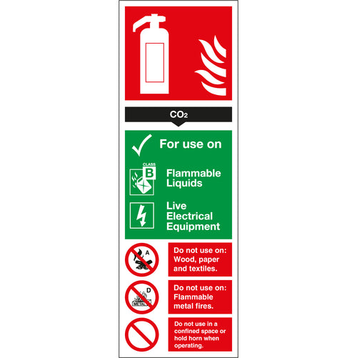 Fire Extinguisher CO2 Sign - First Safety Signs
