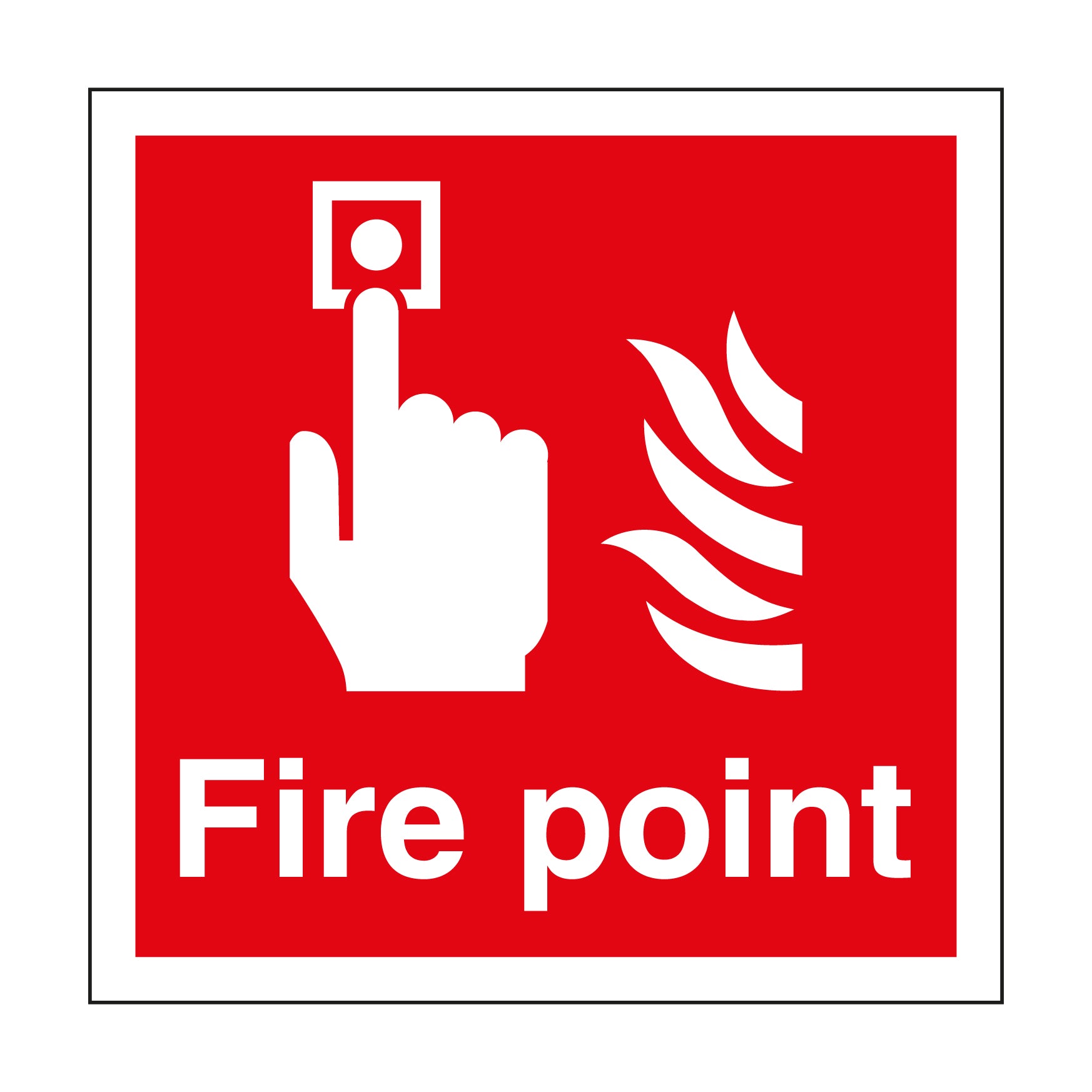 Fire Point Sign Square | First Safety Signs - First Safety Signs