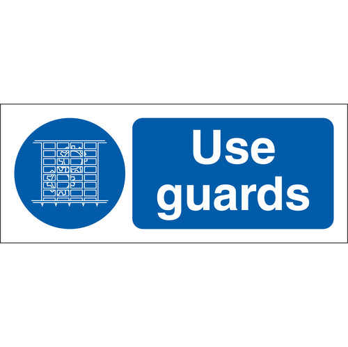 Use Guards Sign Landscape - First Safety Signs