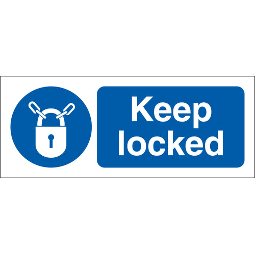 Keep Locked Sign Landscape - First Safety Signs