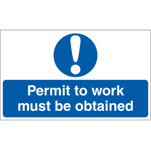 Permit To Work Must Be Obtained Sign - First Safety Signs