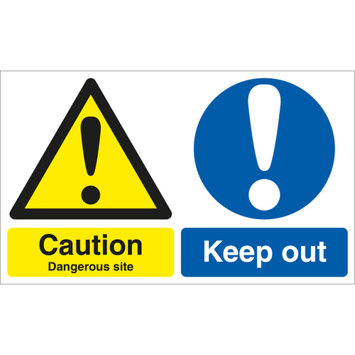 Caution Dangerous Site Keep Out Sign - First Safety Signs