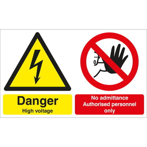 Danger High Voltage No Admittance Sign - First Safety Signs