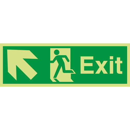 Exit Sign Arrow Up Left - First Safety Signs