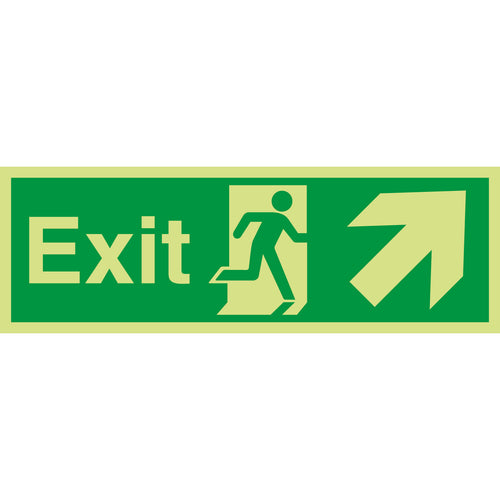 Exit Sign Arrow Up Right - First Safety Signs