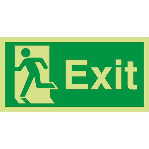 Exit Sign 300mm X 150mm Left - First Safety Signs