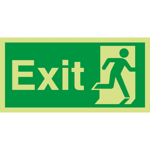 Exit Sign 300mm X 150mm Right - First Safety Signs
