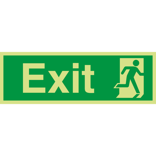Exit Sign Running Man Right - First Safety Signs