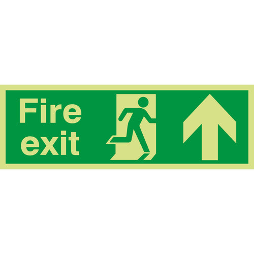 Fire Exit Sign Arrow Up - First Safety Signs