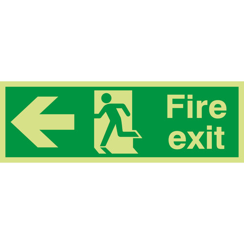 Fire Exit Sign Arrow Left - First Safety Signs
