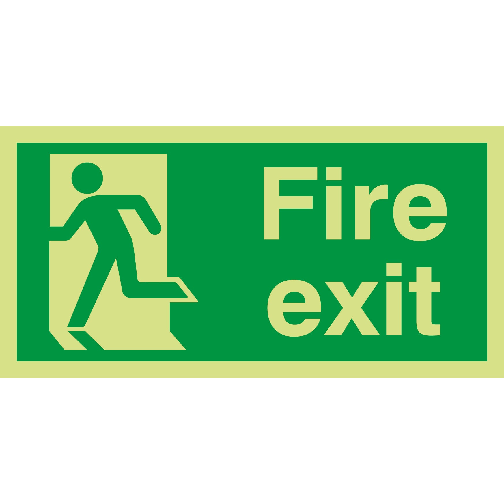 fire exit sign 300mm x 150mm left £ 3 . 95 availability many in stock ...