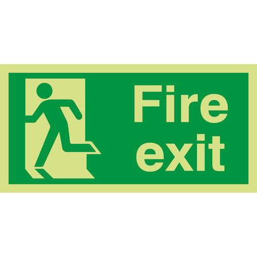 Fire Exit Sign 300mm X 150mm Left - First Safety Signs