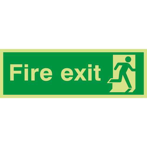 Fire Exit Sign Running Man Right - First Safety Signs