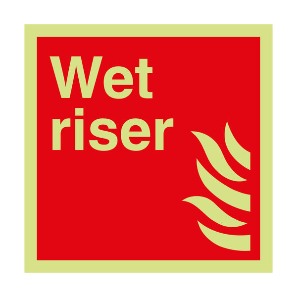 Wet Riser Sign | First Safety Signs - First Safety Signs
