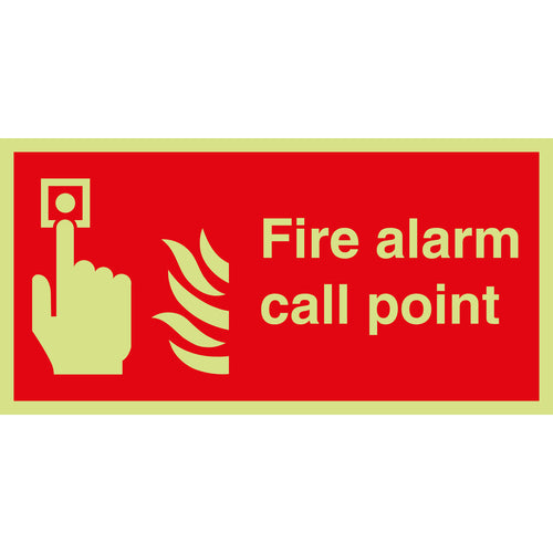Fire Alarm Call Point Sign Landscape - First Safety Signs